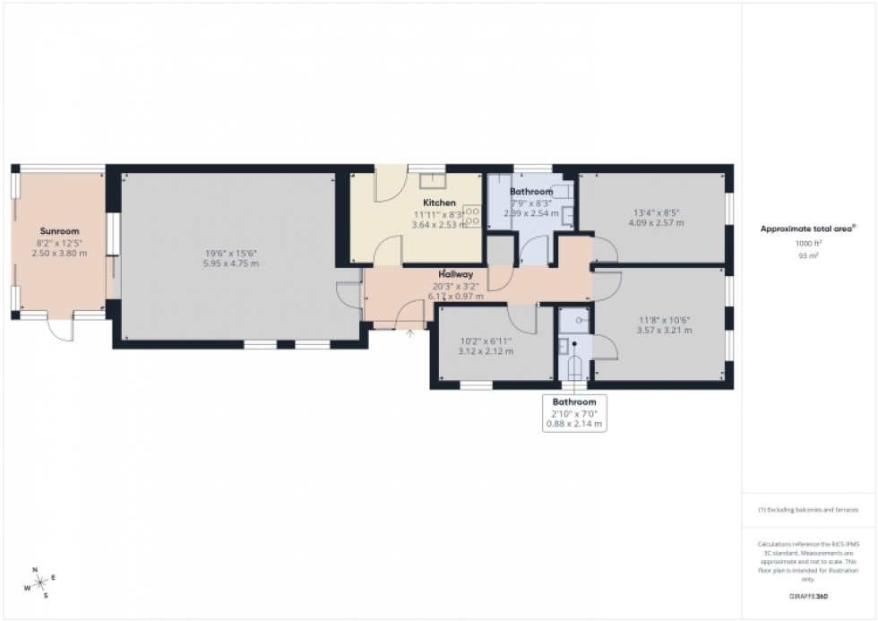 Floorplan for 76 All Saints Road, Cheltenham, Gloucestershire, GL52 2HA, UK