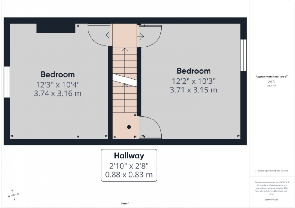 Floorplan for 26 Victory Road, Gloucester, Gloucestershire, GL1 4PA, UK