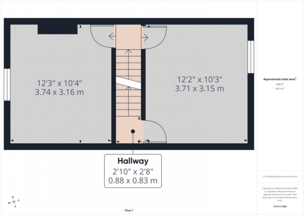 Floorplan for 26 Victory Road, Gloucester, Gloucestershire, GL1 4PA, UK