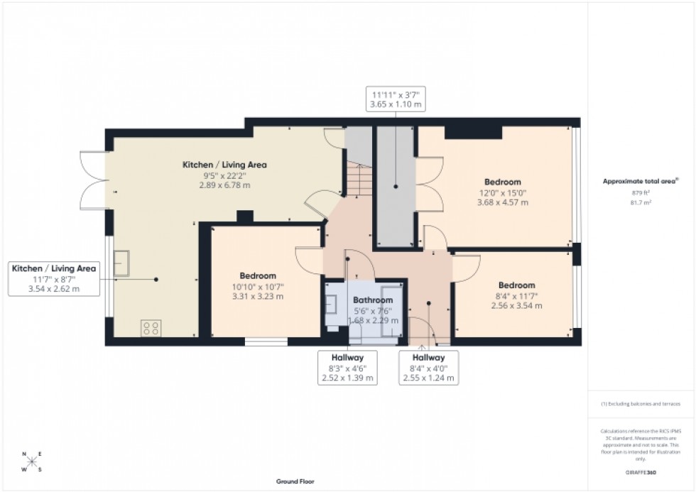 Floorplan for 13 Hildyard Close, Hardwicke, Gloucester, Gloucestershire, GL2 4PZ, UK