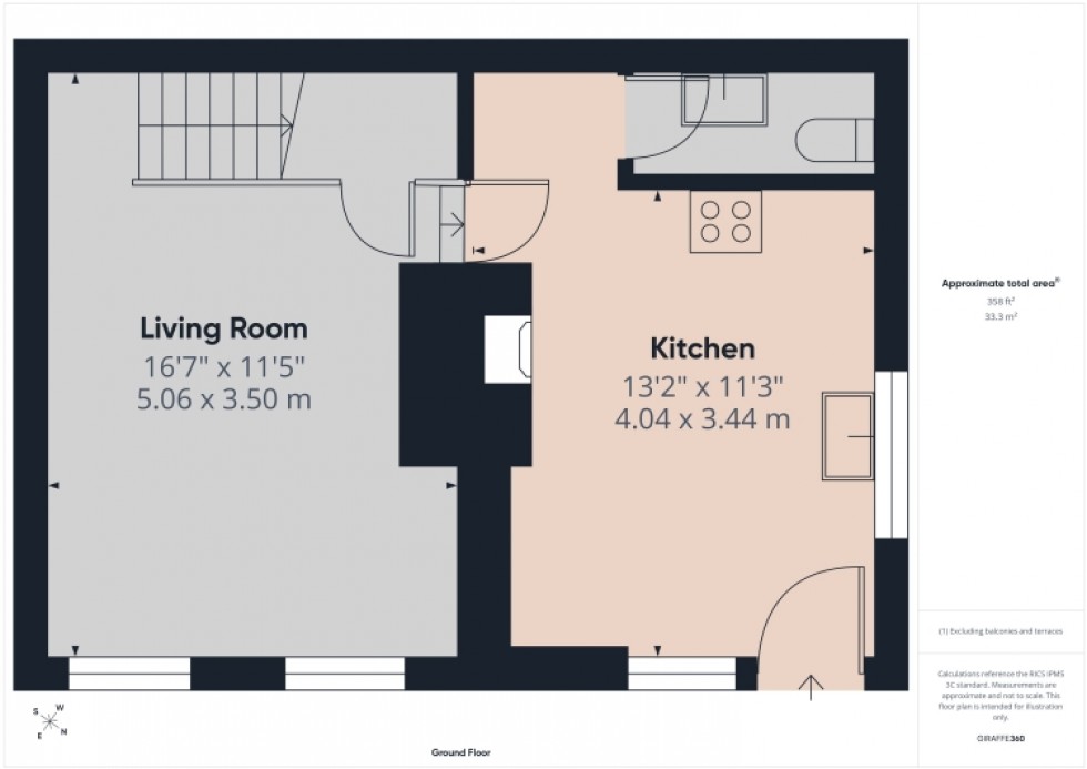 Floorplan for St Custards 1 Turners Court, Tewkesbury, Gloucestershire, GL20 5RU, UK