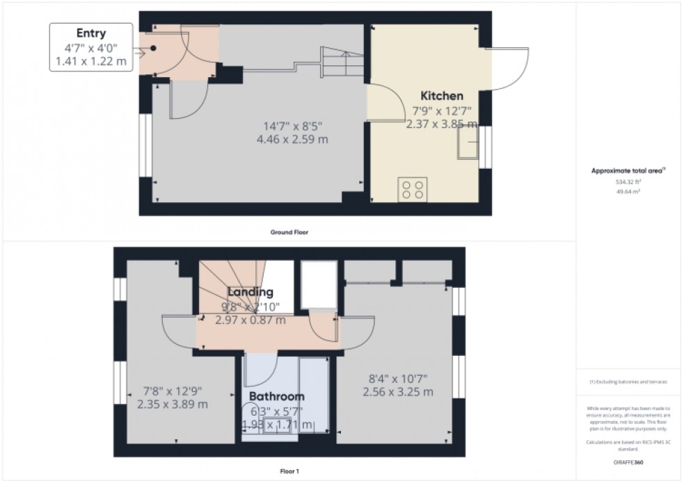 Floorplan for 84 Chivenor Way Kingsway, Quedgeley, Gloucester, Gloucestershire, GL2 2BH, UK