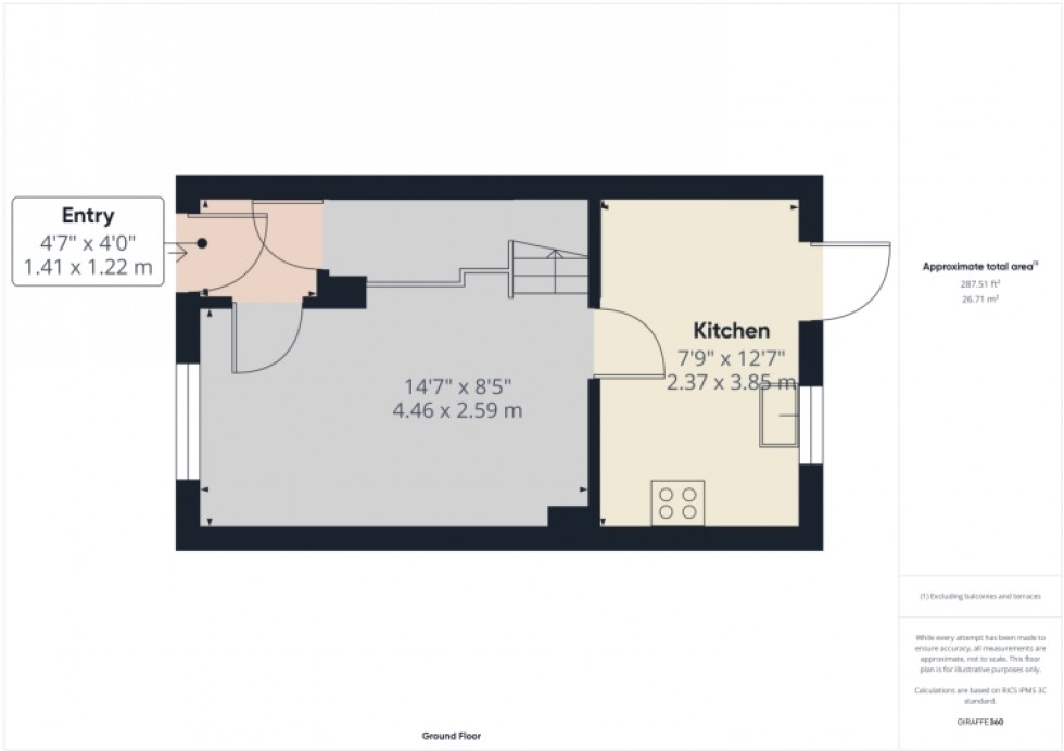 Floorplan for 84 Chivenor Way Kingsway, Quedgeley, Gloucester, Gloucestershire, GL2 2BH, UK